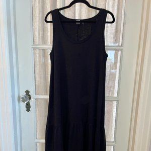 Gap Black Ruffle Maxi Dress